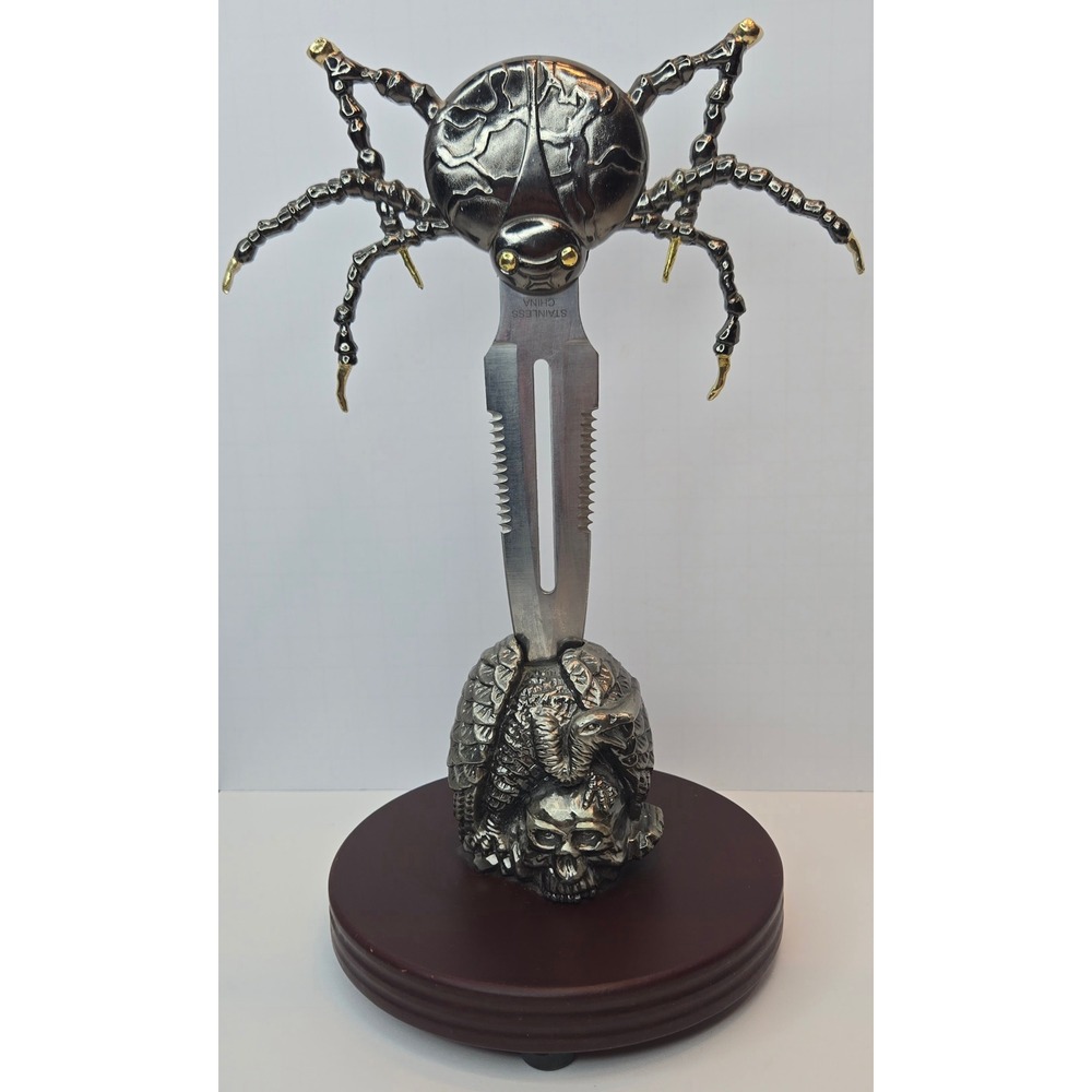 Fantasy Spider Dagger with Skull - Vulture Base Stainless Steel Blade Decor